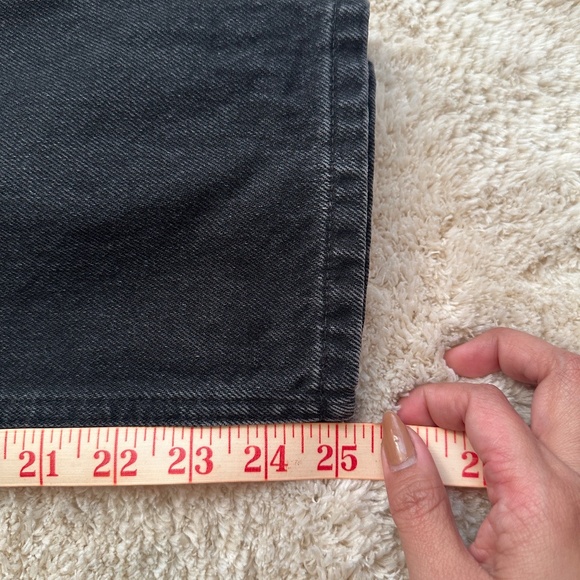 NWT Zara Womens Jeans Size 4 Black Wide Leg Denim - Picture 4 of 8